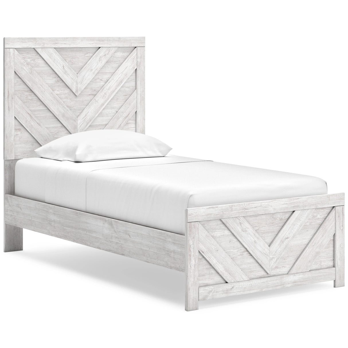 Cayboni Whitewash Youth Panel Bedroom Set