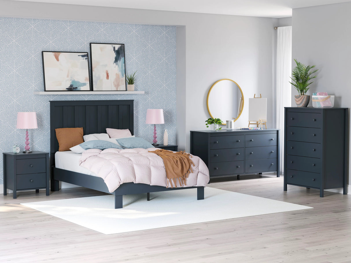 Simmenfort Navy Blue Youth Platform Bedroom Set