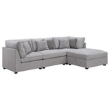 Cambria Gray Upholstered 4-Piece Modular Sectional