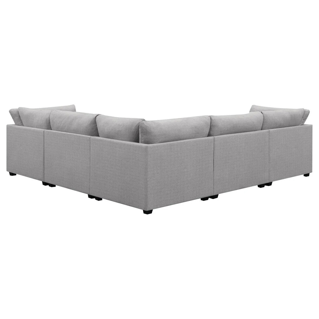 Cambria Gray Upholstered 5-Piece Modular Sectional