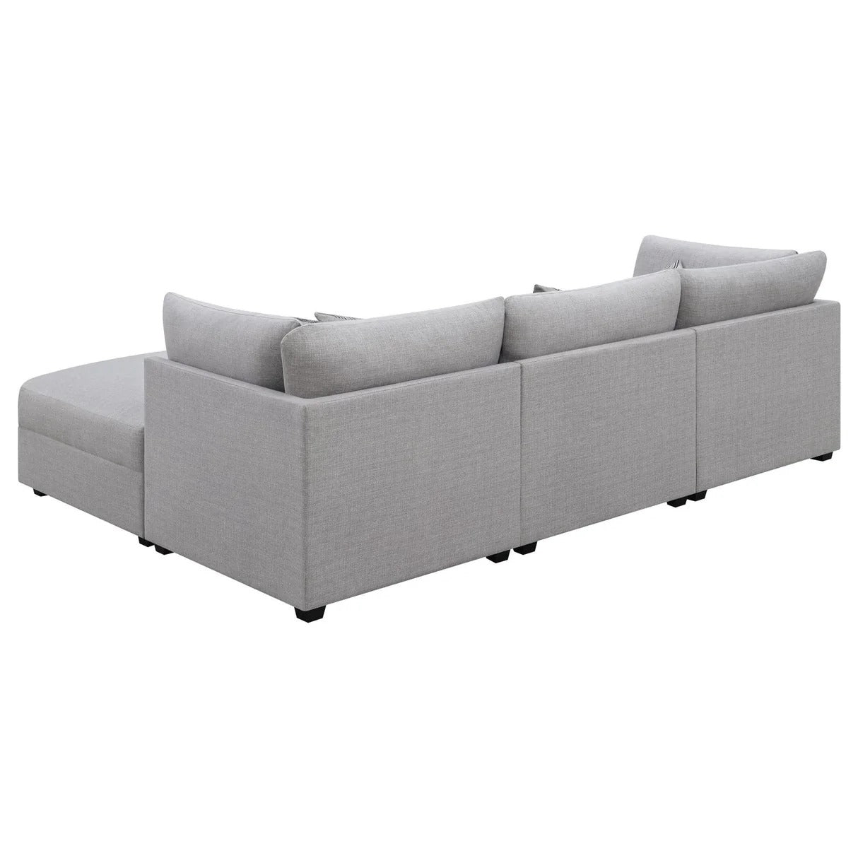 Cambria Gray Upholstered 4-Piece Modular Sectional