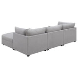 Cambria Gray Upholstered 4-Piece Modular Sectional