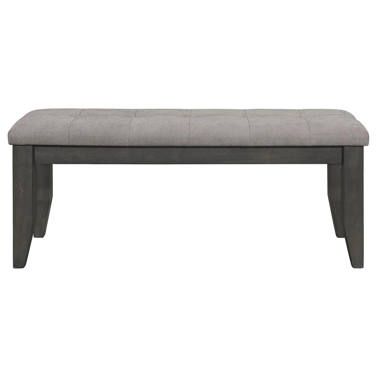 Dalila Gray and Dark Gray Padded Cushion Bench