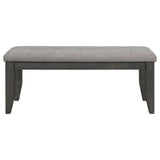 Dalila Gray and Dark Gray Padded Cushion Bench