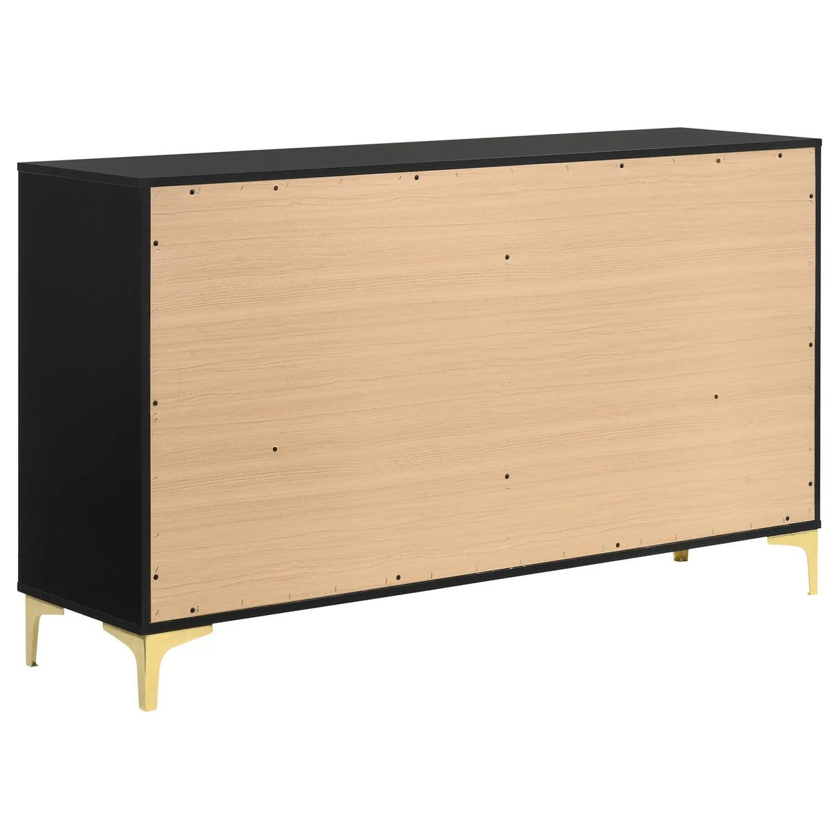 Kendall Black and Gold 6-Drawer Dresser