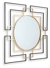 Oceanal Black/Gold Finish Accent Mirror