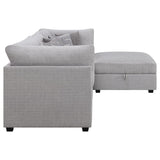 Cambria Gray Upholstered 4-Piece Modular Sectional