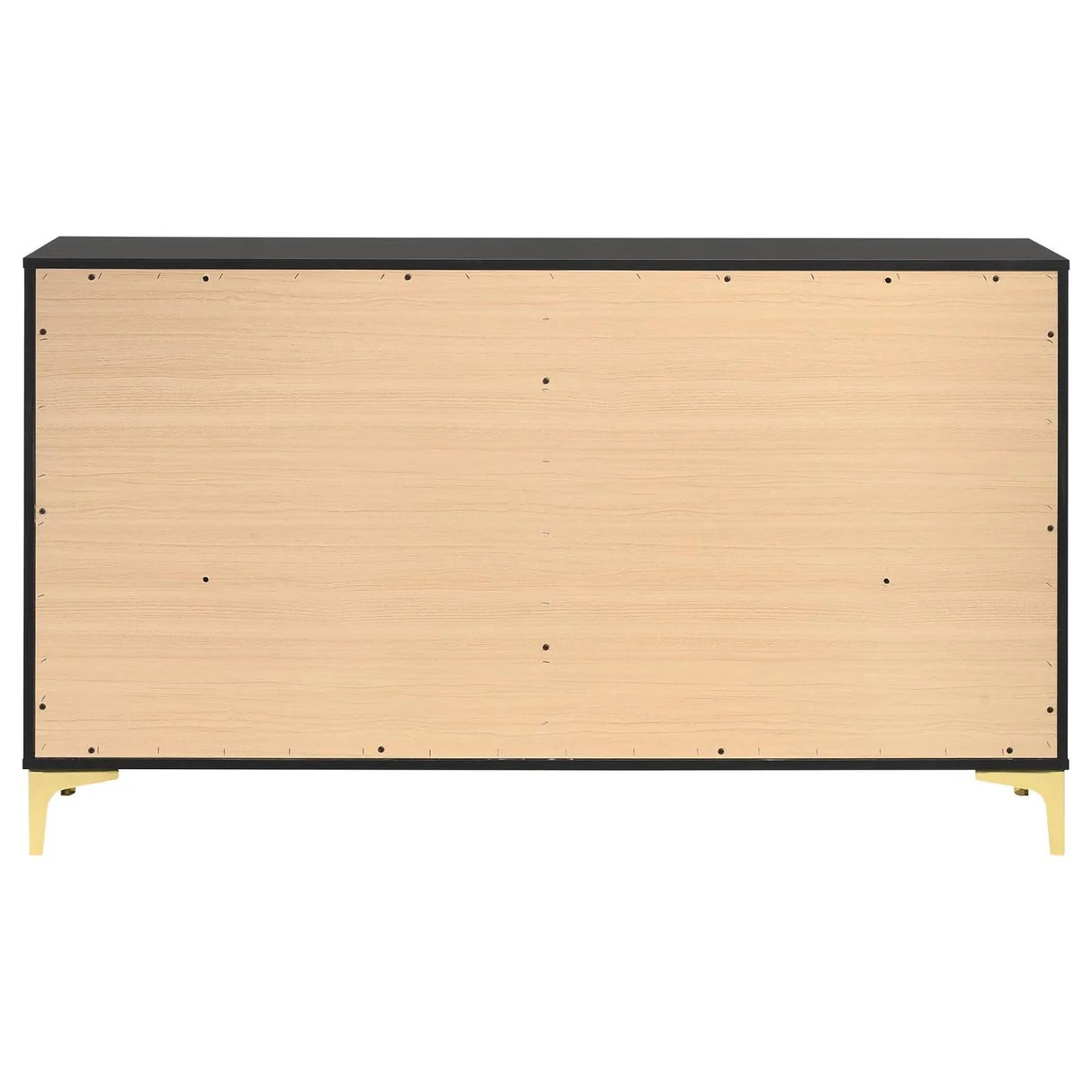 Kendall Black and Gold 6-Drawer Dresser