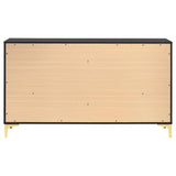 Kendall Black and Gold 6-Drawer Dresser