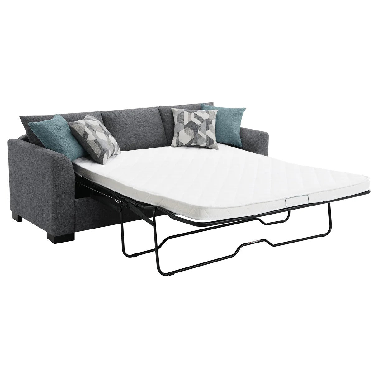 Storey Gray Upholstered Sleeper Sectional Chaise Sofa