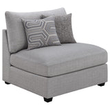 Cambria Gray Upholstered 4-Piece Modular Sectional