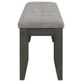 Dalila Gray and Dark Gray Padded Cushion Bench