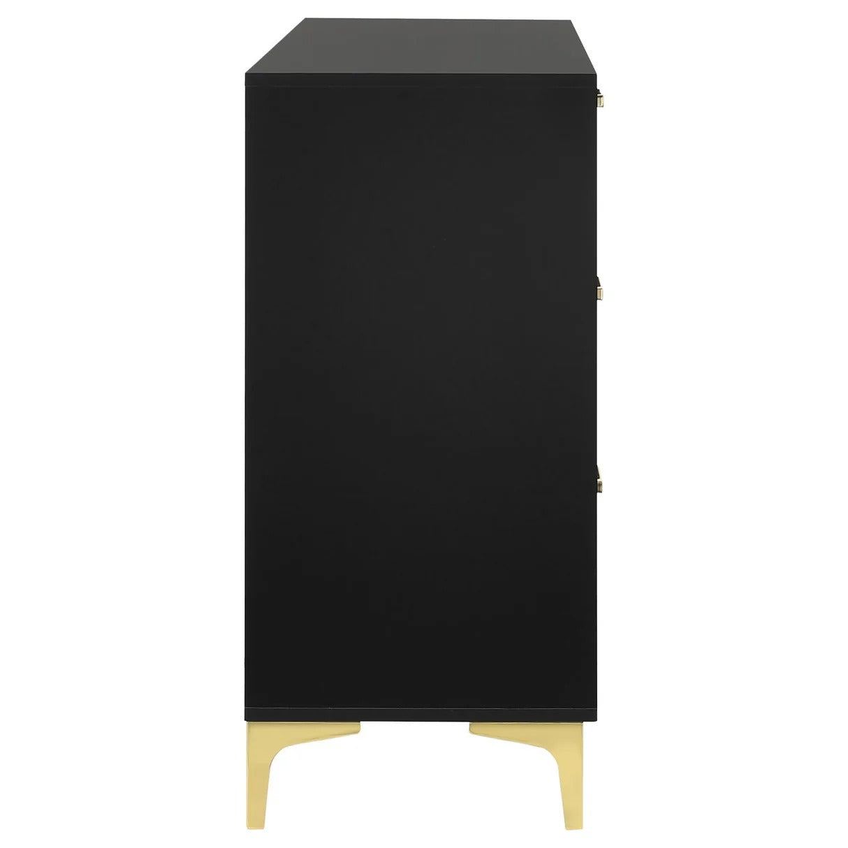 Kendall Black and Gold 6-Drawer Dresser