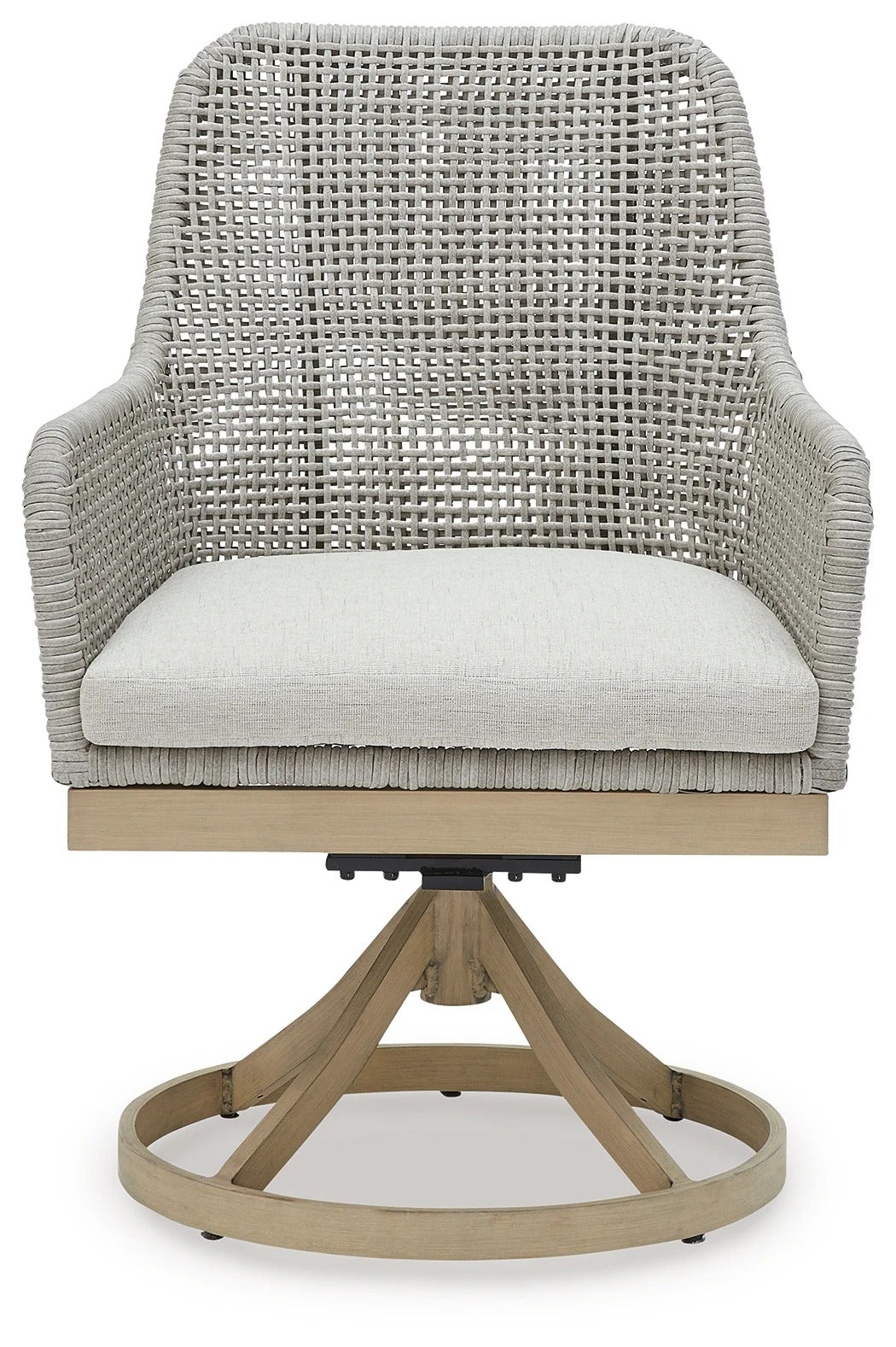 Seton Creek Gray Outdoor Swivel Dining Chair