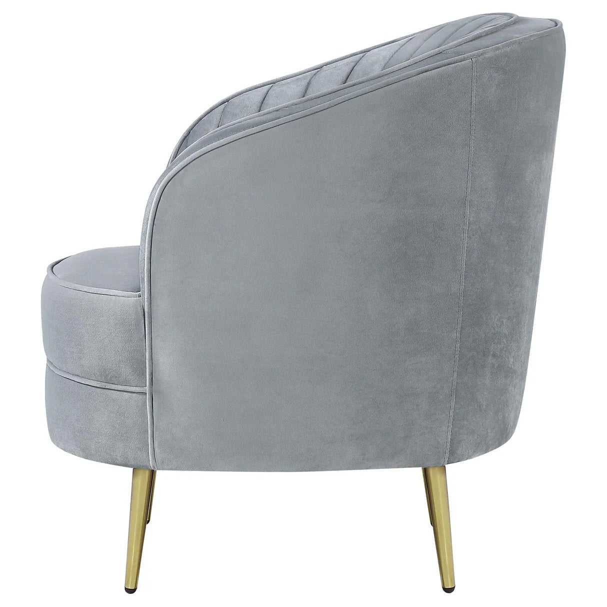 Sophia Gray and Gold Upholstered Chair