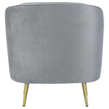 Sophia Gray and Gold Upholstered Chair