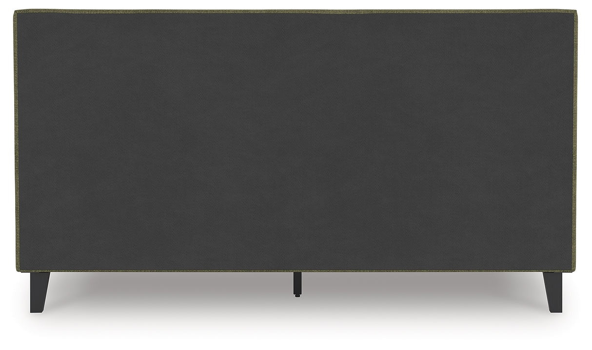 Chirason Sage Green King Upholstered Bed with Roll Slats