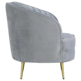 Sophia Gray and Gold Upholstered Chair
