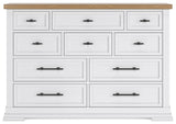 Ashbryn White/Natural Storage Platform Bedroom Set