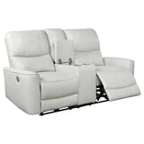 Greenfield Ivory Upholstered Power Reclining Living Room Set