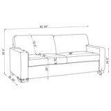 Simpson Gray Upholstered Sofa Sleeper with Queen Mattress