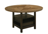 Oakly Brown Round/Square Counter Height Dining Set