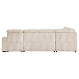 Devonshire Camel Sleeper Sectional Sofa Storage Chaise