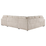 Devonshire Camel Sleeper Sectional Sofa Storage Chaise