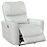 Greenfield Ivory Upholstered Power Reclining Living Room Set