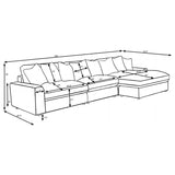 Blaine Fog Upholstered Reversible Sectional