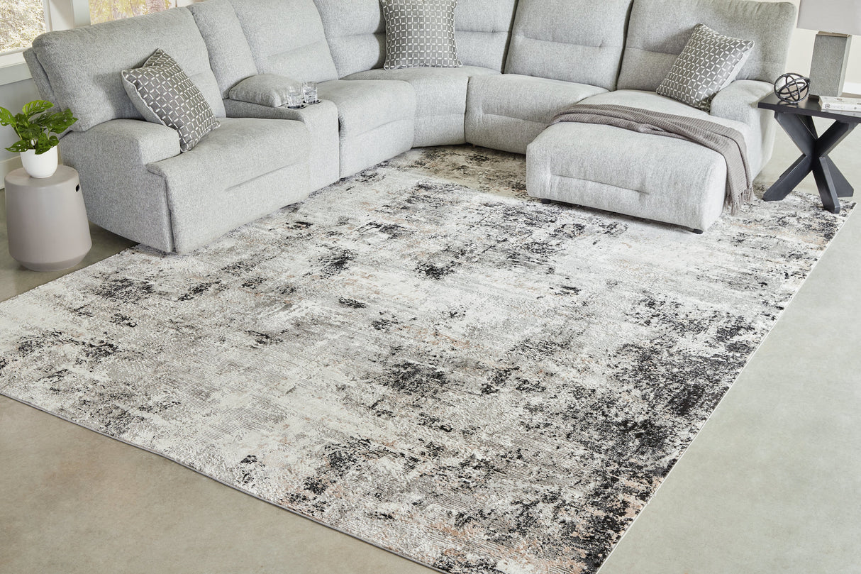Langwell Black/Gray/White Extra Large Rug