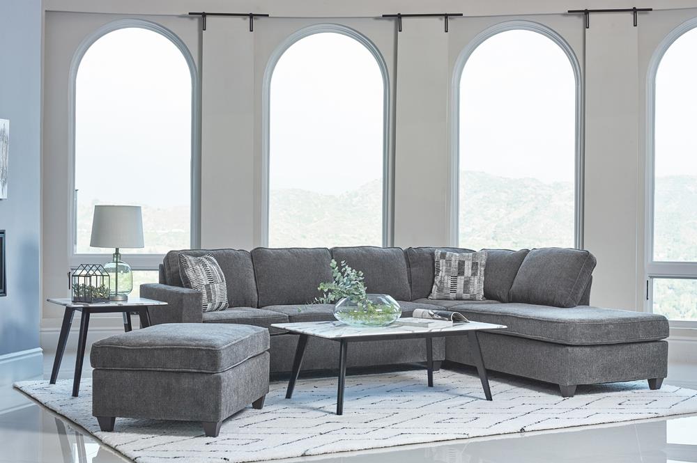Mccord Dark Gray 2-Piece Cushion Back Sectional