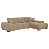 Octavia Camel Upholstered Sectional Chaise Sofa