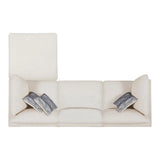 Serene Beige 4-Piece Upholstered Modular Sectional