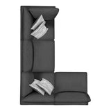 Serene Charcoal Upholstered 4-Piece Modular Sectional