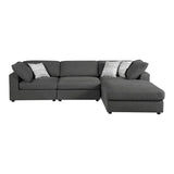 Serene Charcoal Upholstered 6-Piece Modular Sectional