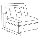 Serene Beige 4-Piece Upholstered Modular Sectional with Ottoman