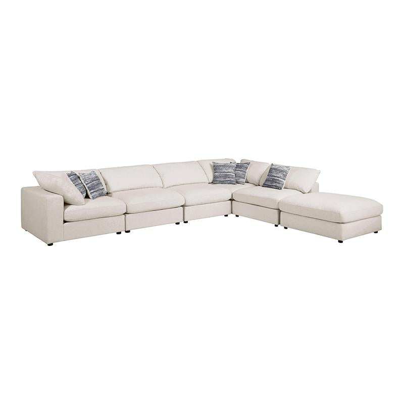 Serene Beige 6-Piece Upholstered Modular Sectional