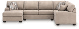 Seyler Lane Hemp 3-Piece LAF Chaise Sleeper Sectional