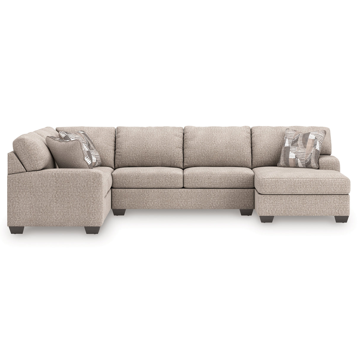 Seyler Lane Hemp 3-Piece RAF Chaise Sleeper Sectional