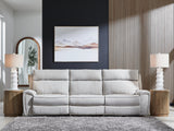 Social Pointe Pearl/Ash 3-Piece Power Reclining Sofa