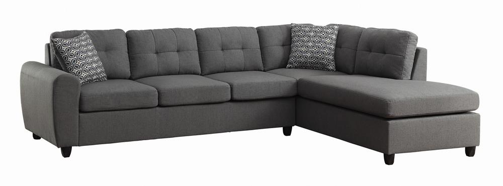 Stonenesse Gray Tufted Sectional