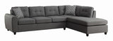 Stonenesse Gray Tufted Sectional