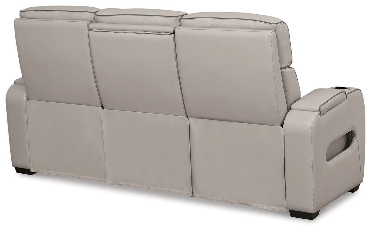 Boyington Gray Power Reclining Sofa