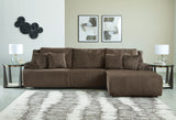 Top Tier Chocolate 3-Piece RAF Chaise Reclining Sectional